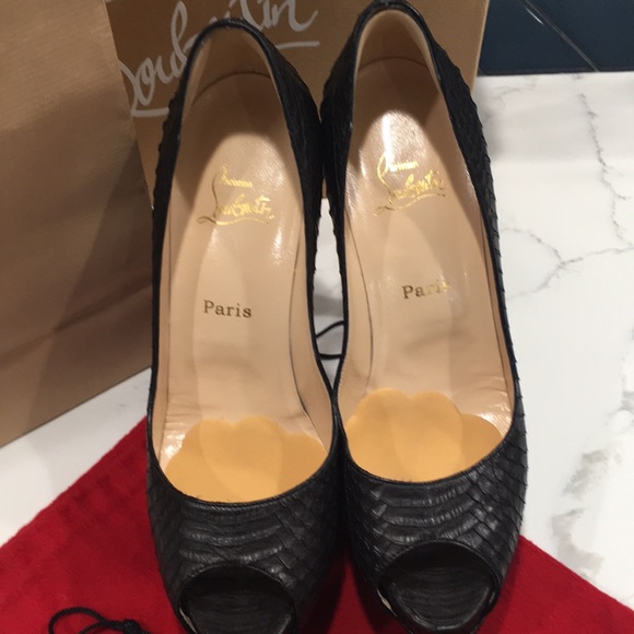 Christian Louboutin Altadama 140 Watersnake Black - Picture 2 of 16